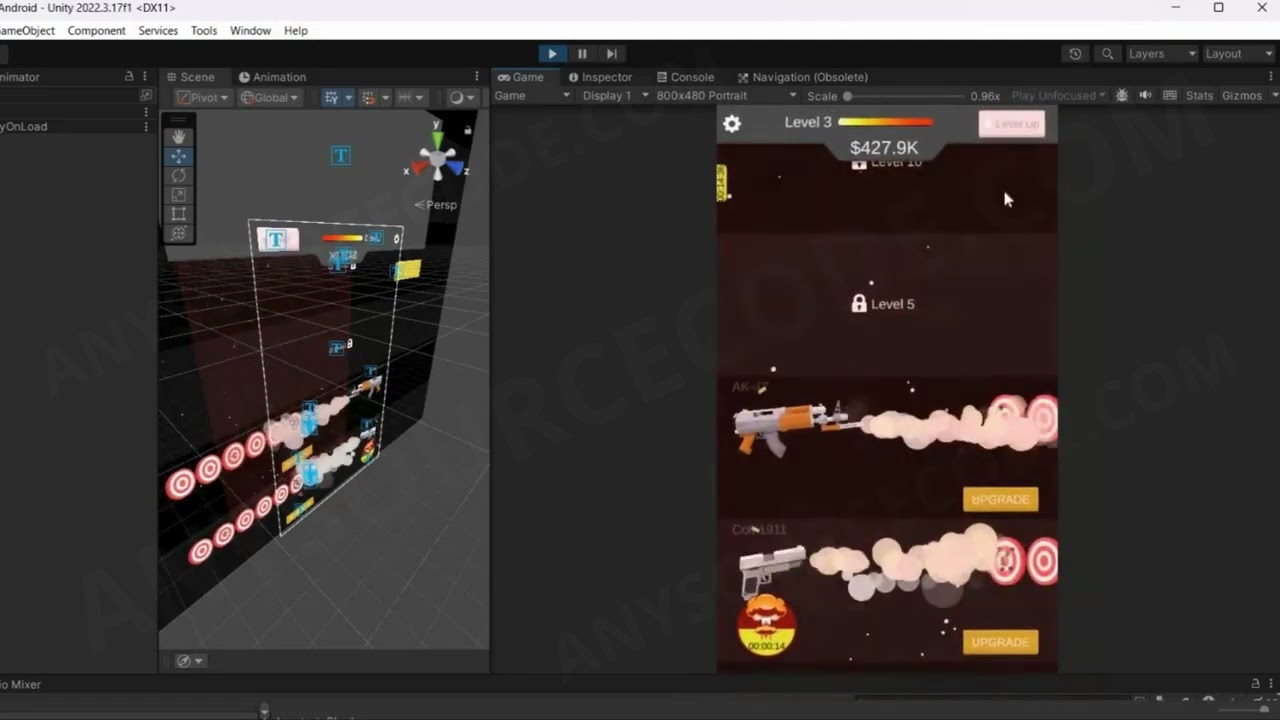 Lord of Gun - Money Clicker Tycoon Unity Game Source Code 