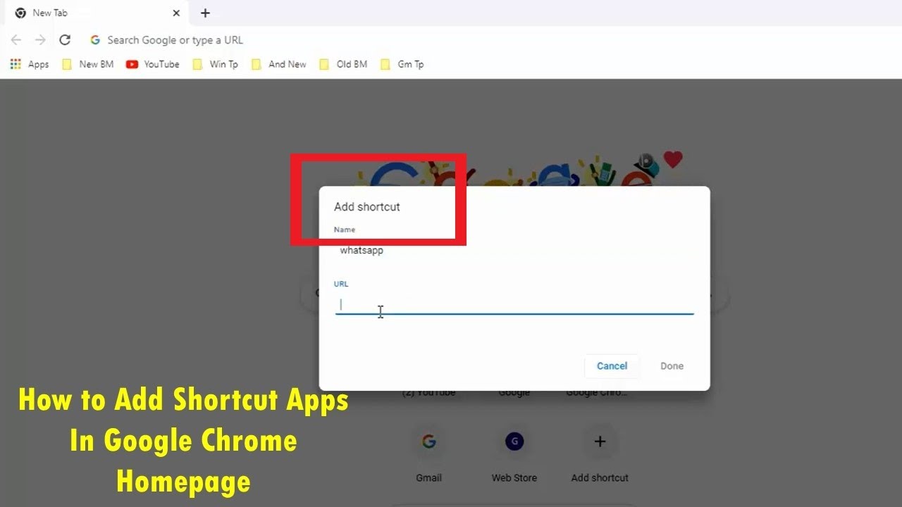 How to Add Shortcut Apps In Google Chrome Homepage - YouTube