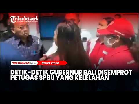 Detik-detik Gubernur Bali Disemprot Petugas SPBU yang Kelelahan