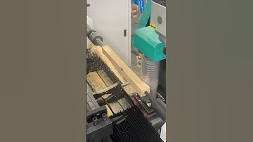 Automatic feed CNC woodworking lathe uses the planer function to plan wooden chair legs!#cnc #wood