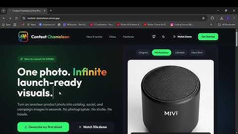 Context chameleon Context Chameleon — AI Turns One Product Image into 8K Marketing Assets (App Demo)
