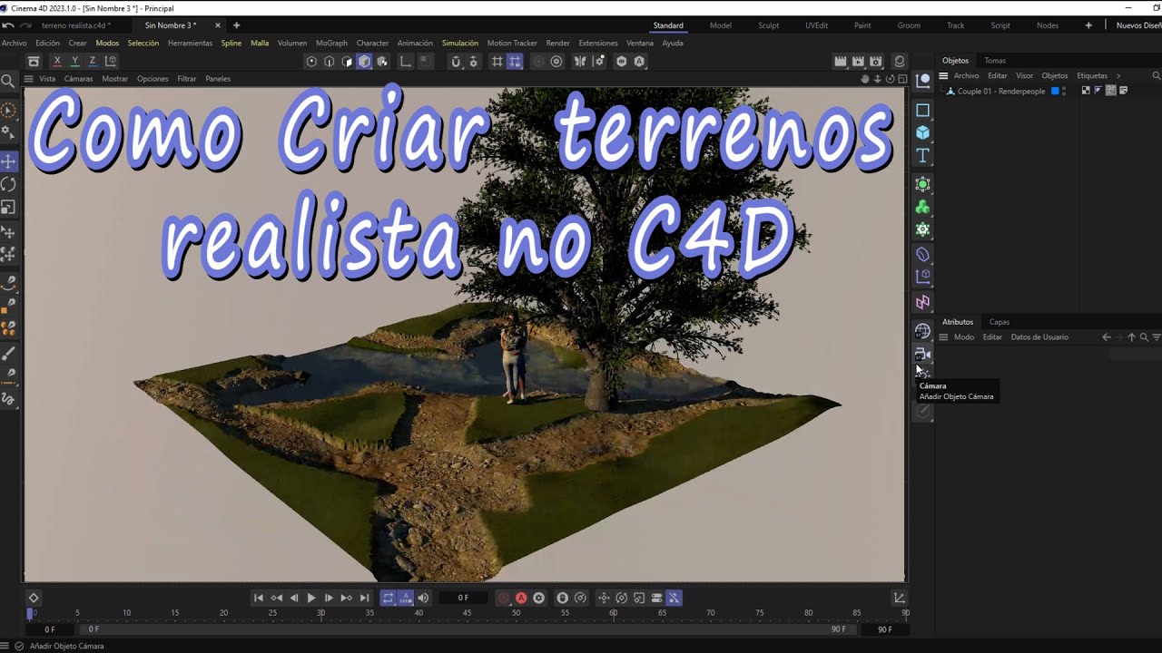 Como Criar terrenos realista no Cinema 4D - YouTube