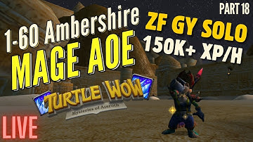 Turtle WoW - Chill Mage ZF GY Solo AOE to lvl 52 | 1-60 Ambershire pt.19