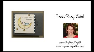 Moon Baby Watercolor Card