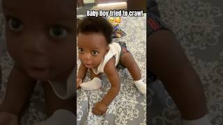 Baby attempts to crawl for the first time🥰 #cutebabyvideos #pregnancyvideos #ghanaentertainment