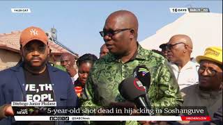 Ditebogo Junior Phalane | 5yearold shot dead in hijacking in Soshanguve: Panyaza Lesufi