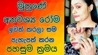 මුහුණේ අනවශ්‍ය රෝම ඉවත් කරන පහසුම ක්‍රමය | Get Rid Of Unwanted Facial Hair at Home