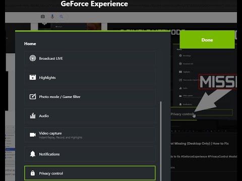 FIX Privacy Control missing in Nvidia GeForce Experience Shadowplay for RTX Cards  -