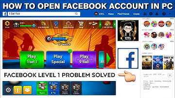 How to play 8 ball pool in PC Facebook 2021 | Facebook login problem PC | UNL