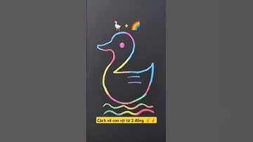 Cách vẽ con vịt từ 2 đồng💰💰🪿(Phiên bản cầu vồng🌈) #drawing #duck #money #shorts