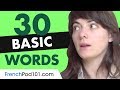 30 Beginner French Words (Useful Vocabulary)