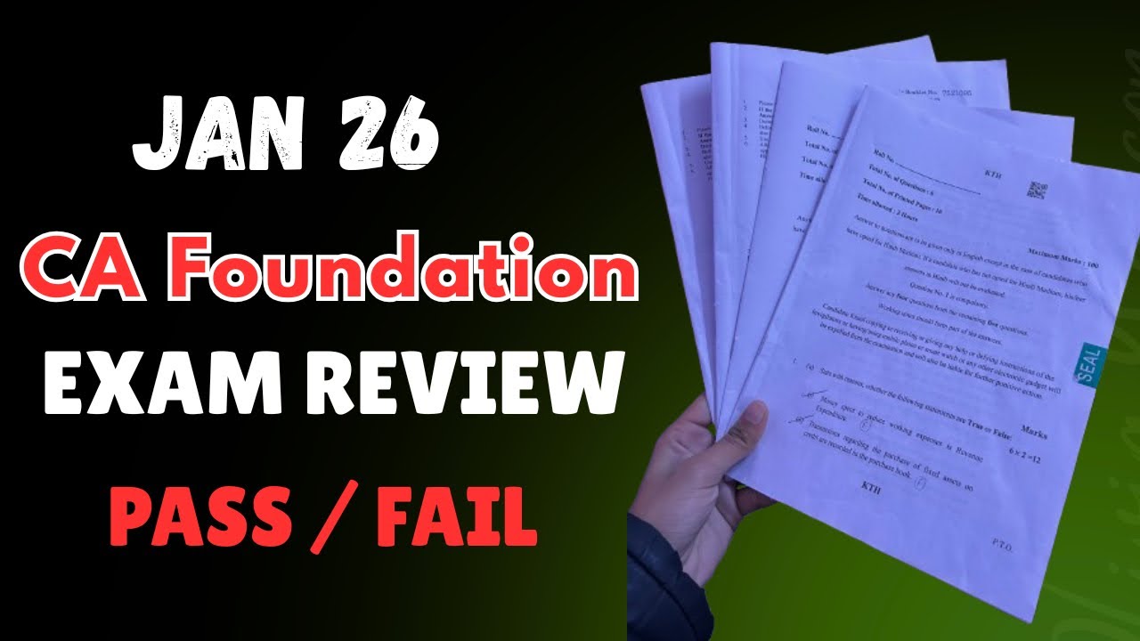 CA Foundation Exam Review Jan 2026📄// My Real Experience 😱// Pass or Fail😓// 