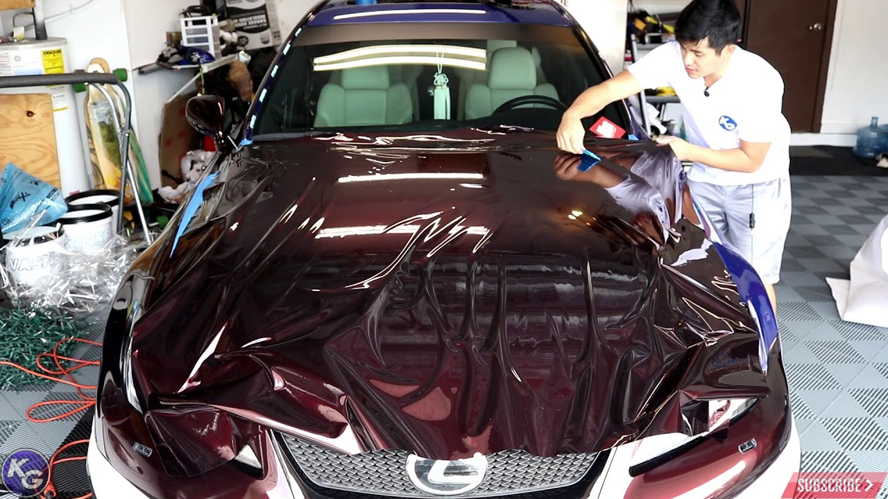 KG ISF Wrapping the large Lexus Hood YouTube