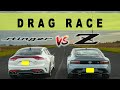 2023 Nissan Z vs 2022 Kia Stinger GT, something happened. Drag and Roll Race