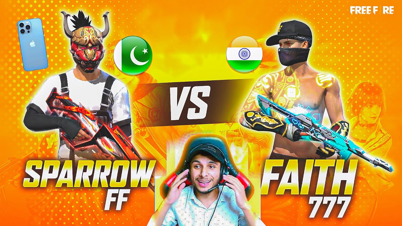 Sparrow ff🇵🇰vs Faith 777🇮🇳1 vs 1 Clash Squad Match || Sparrow on New ...
