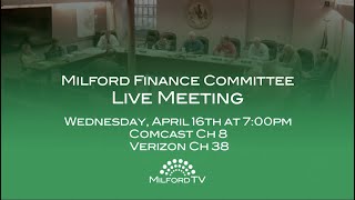 Finance Committee Meeting: April 16, 2025