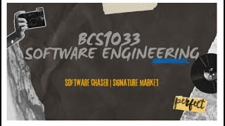 Software Engineering Group Presentation (Group 5 Software Chaser)