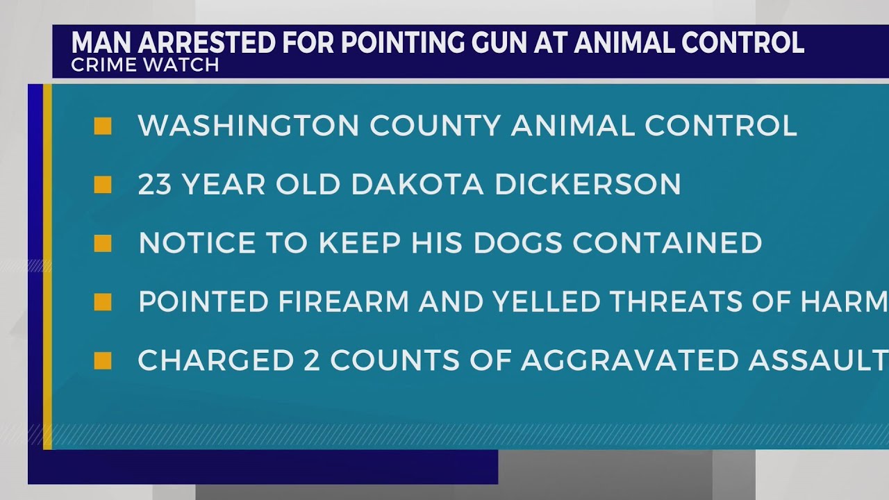 Man arrested for pointing gun at animal control - YouTube