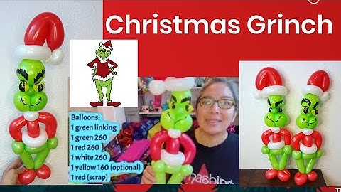 Christmas Grinch balloon tutorial.