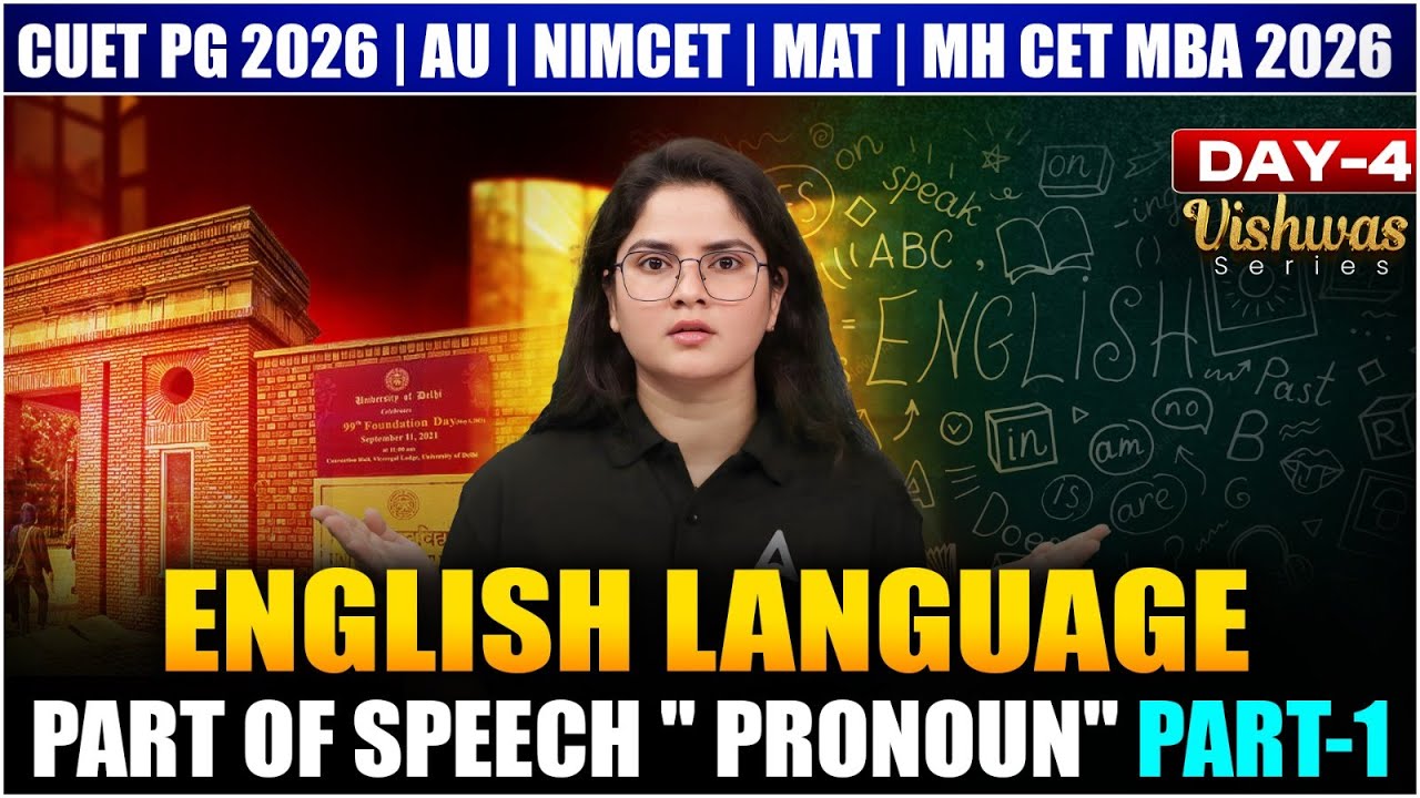 Pronoun - Part of Speech | English Language for CUET PG 2026 ,AU ...