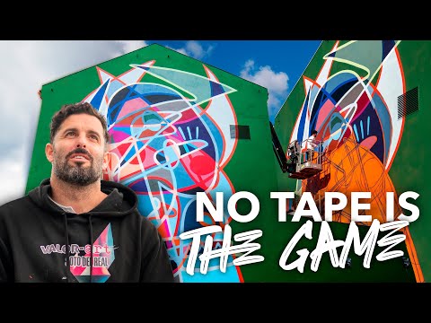 HOW I PAINTED THIS MURAL IN 2 DAYS - STAVANGER | NORWAY - NO TAPE IS THE GAME - ONELINE - BELIN