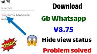 Gb whatsapp pro 8.75 download | Hide view status Problem solved | More Killer features v8.75 screenshot 3
