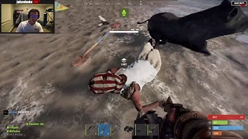 Polish Immigrant fought 4 Boars at the same time - NEW OTV & Friends Rust Server
