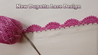 Easy Dupatta Neck And Sleeves Lace Design New Crochet Lace Pattern Qureshia Ki Lace Design