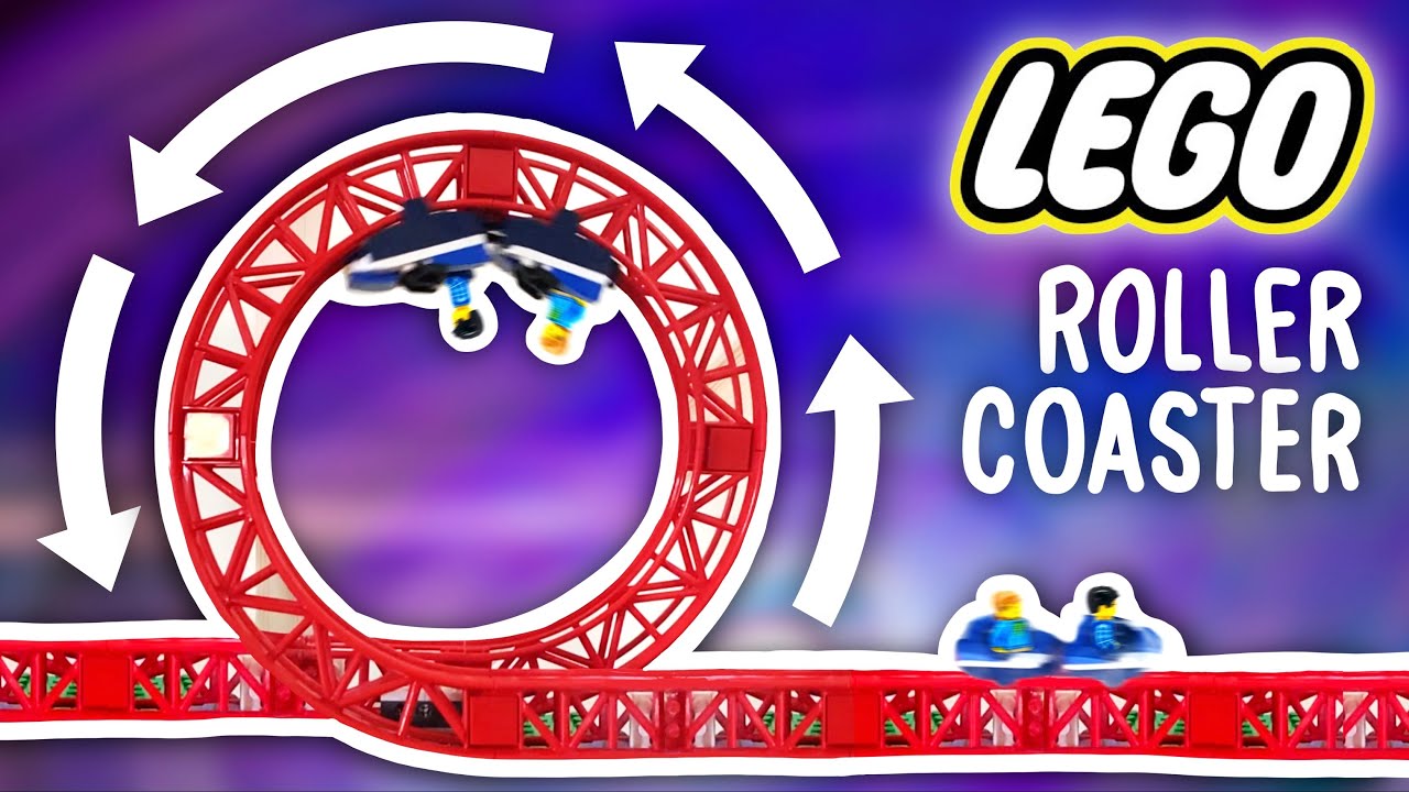 I Built a HUGE Lego Rollercoaster - Floor to Ceiling!