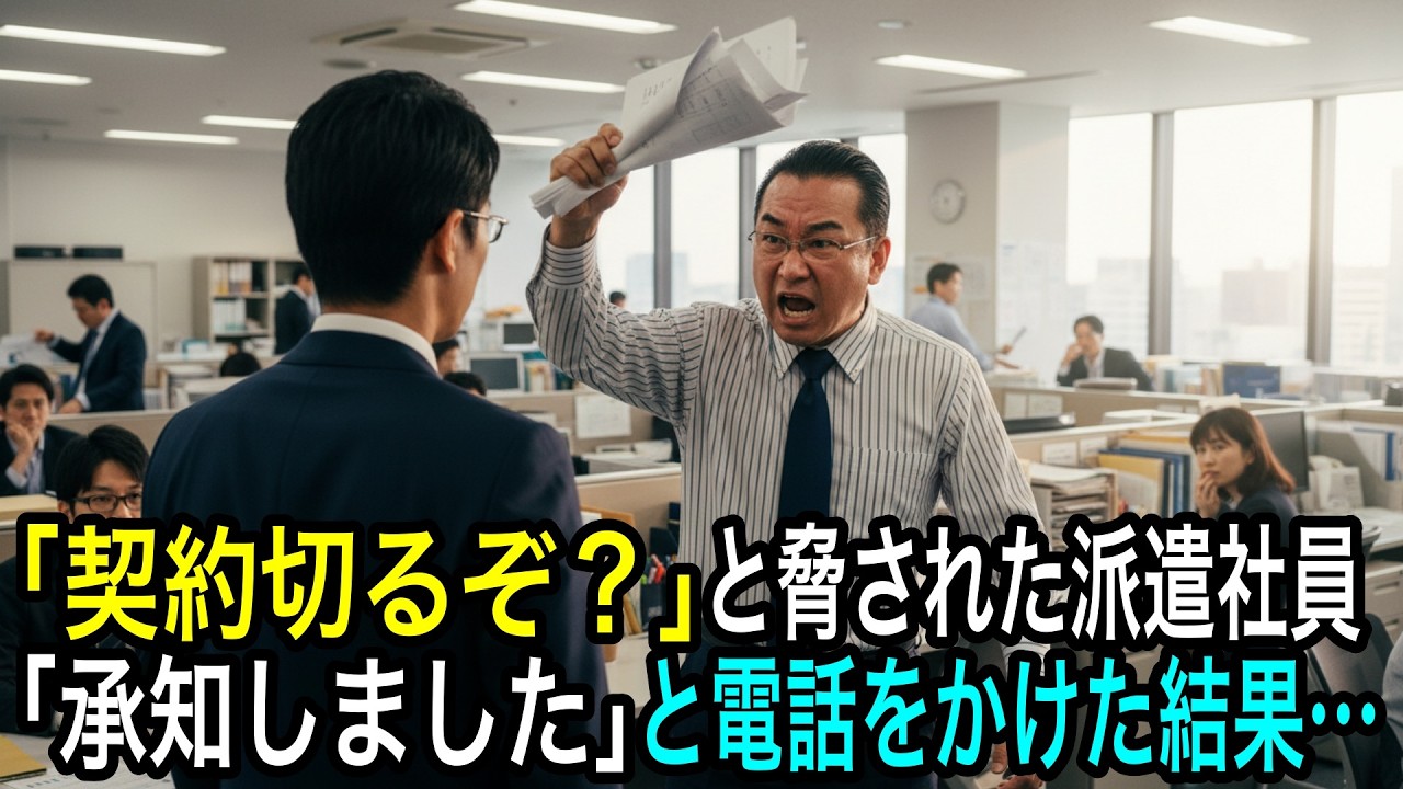 「契約切るぞ？」と脅された派遣社員。「承知しました」と電話をかけた結果…