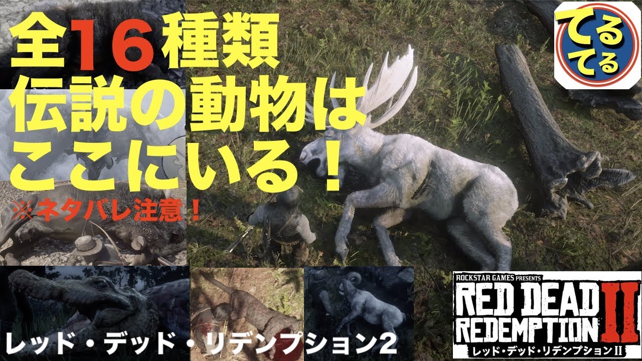 ネタバレ注意 Rdr2 伝説の動物を狩る 全種類の生息地と痕跡の場所を紹介 Youtube