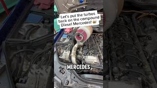 LET’S PUT THE TURBOS BACK ON THE COMPOUND DIESEL MERCEDES! #SHORTS