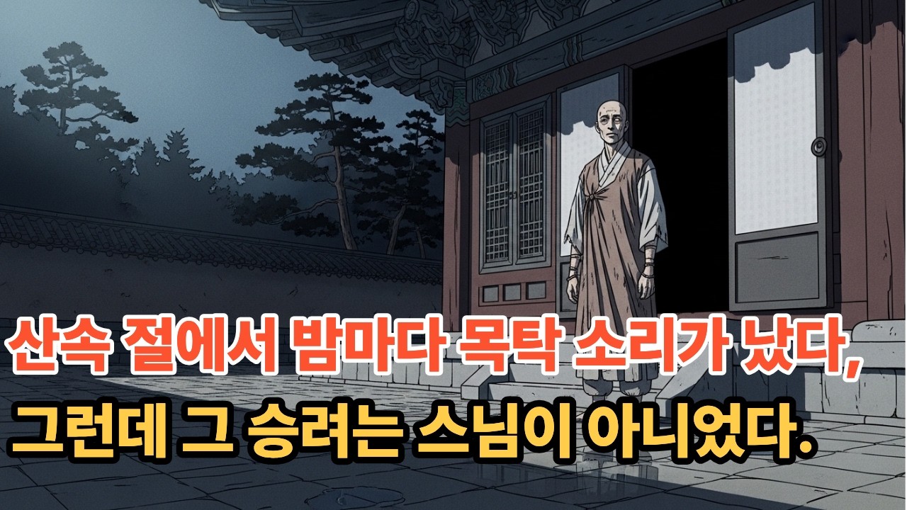 아무도 없는 법당에서 목탁이 울렸다, 그리고 젖은 발자국이 남았다