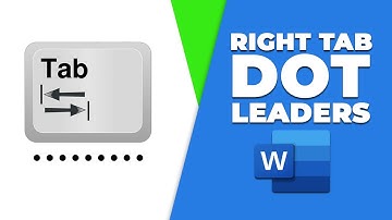 How to set a right tab with dot leaders in Word