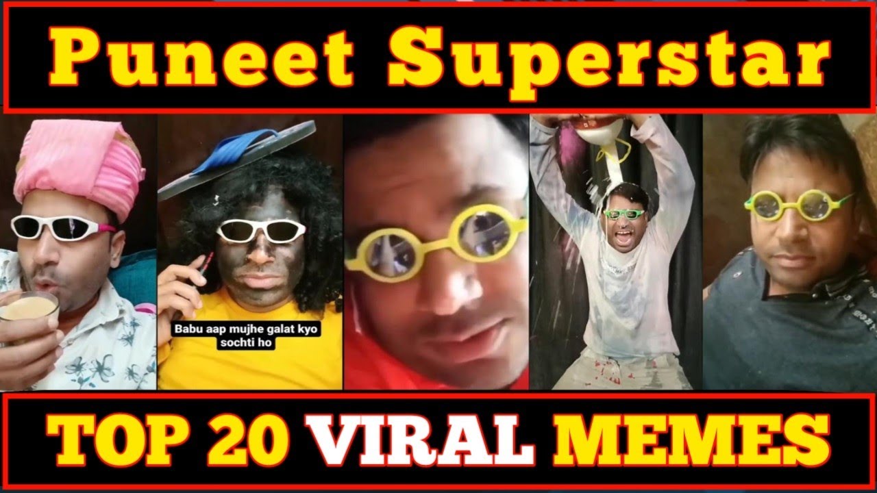 Puneet Superstar  Memes | Lord Puneet | Top 20 Viral Memes of Puneet Superstar | #viral #meme