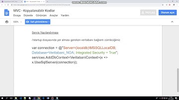 CodeFirst Yaklaşımı İle Temel Bir Entity Framework Uygulaması