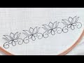 Fancy Border Embroidery Design for Dress (Hand Embroidery Work)