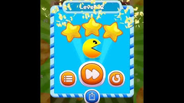 PAC-MAN Bounce - Puzzle adventure Level 32 Walkthrough Solution for 3 stars