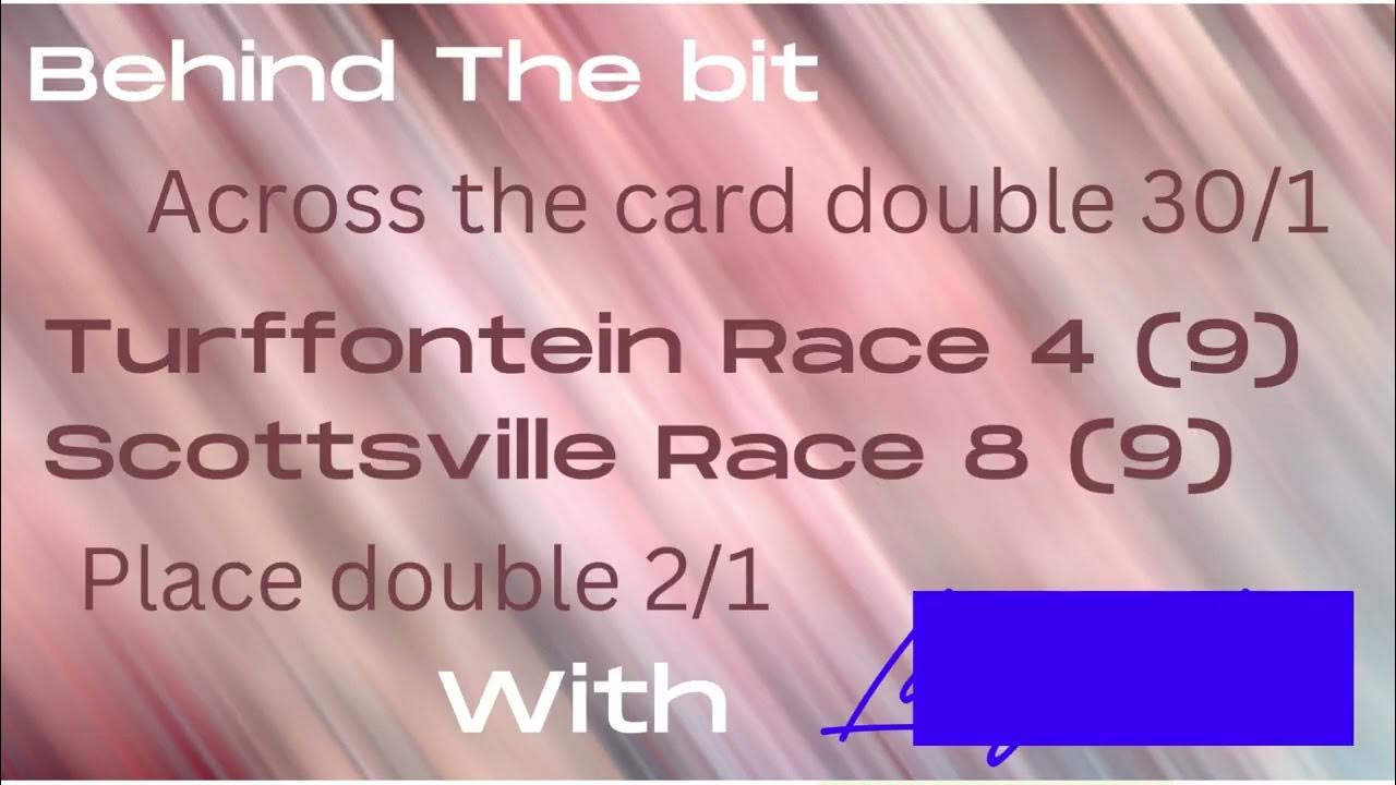Behind The Bit free SA horse racing tip for the weekend. YouTube