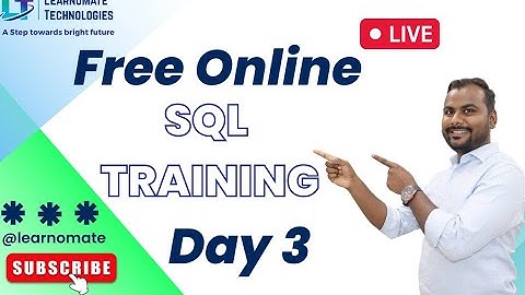 [Day 3 ]FREE SQL  TRAINING | Learnomate Technologies