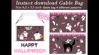Details 🎃👻 Halloween Gable Box Labels – Printable Digital Download 🕸️🍬 Update