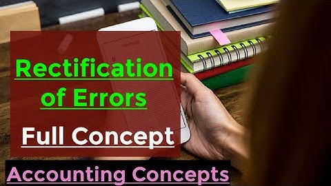 Rectification of Errors