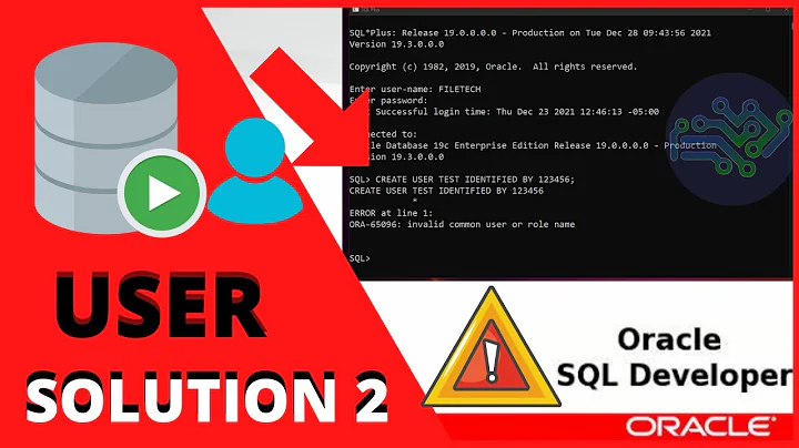 ORACLE SQL TUTORIAL: ORA-65096: invalid common user or role name  | SOLUTION with TERMINAL