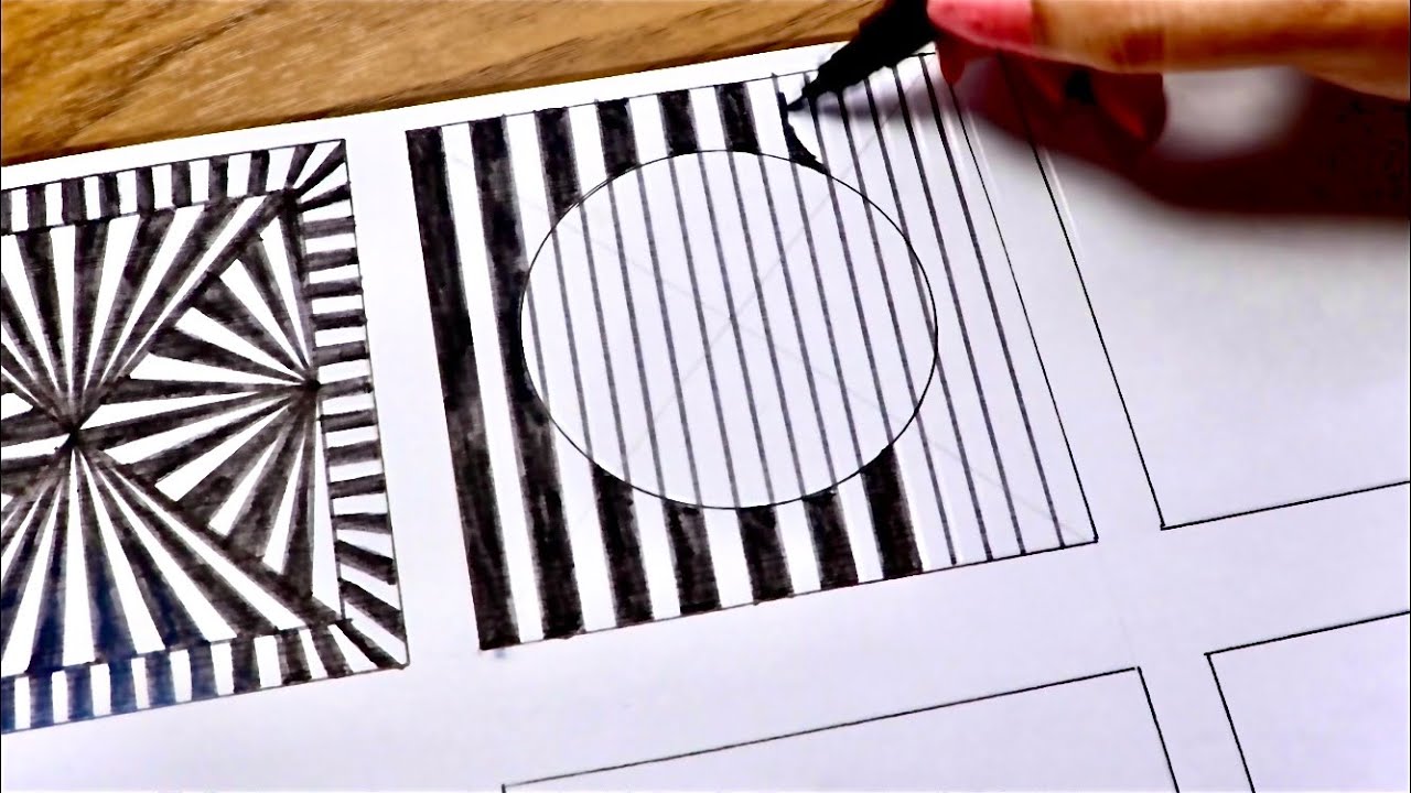 simple optical illusion patterns