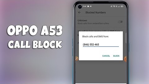 How TO CAll Block In Oppo A53 || Oppo A53 Call Blocklist