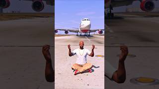 Insane Man Meditating on Runway During Airplane Landing | Grand Theft Auto V ||