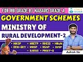 Ministry of rural development schemes part 2  rbi grade bnabard grade a 2024 exam