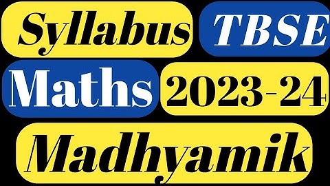 Class 10th Mathematics Syllabus(2023-24)TBSE||Basic & standard||মাধ্যমিক সিলেবাস 2023-24   #tbse