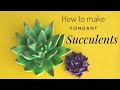 How to make 2 different kinds  of SUCCULENTS with fondant