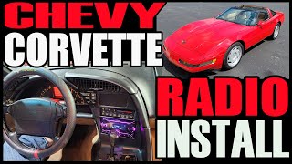 HOW TO INSTALL CORVETTE C4 RADIO WITH OUT BOSE --  SONY DOUBLE DIN INSTALL